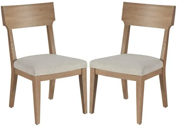 S/2 Summit Grove Mesa Wood Back Side Chairs
