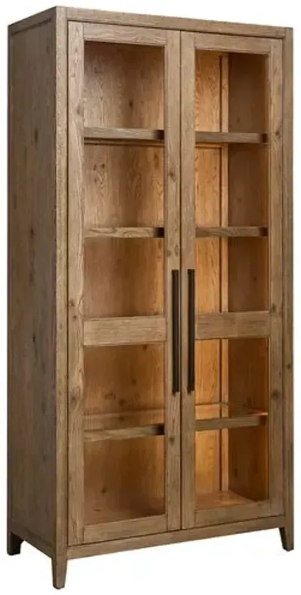 Summit Grove Mesa Display Cabinet - Brown