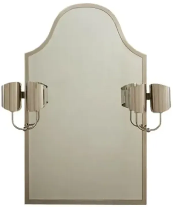 Quinton Mirror with Sconces - Port 68 - Silver