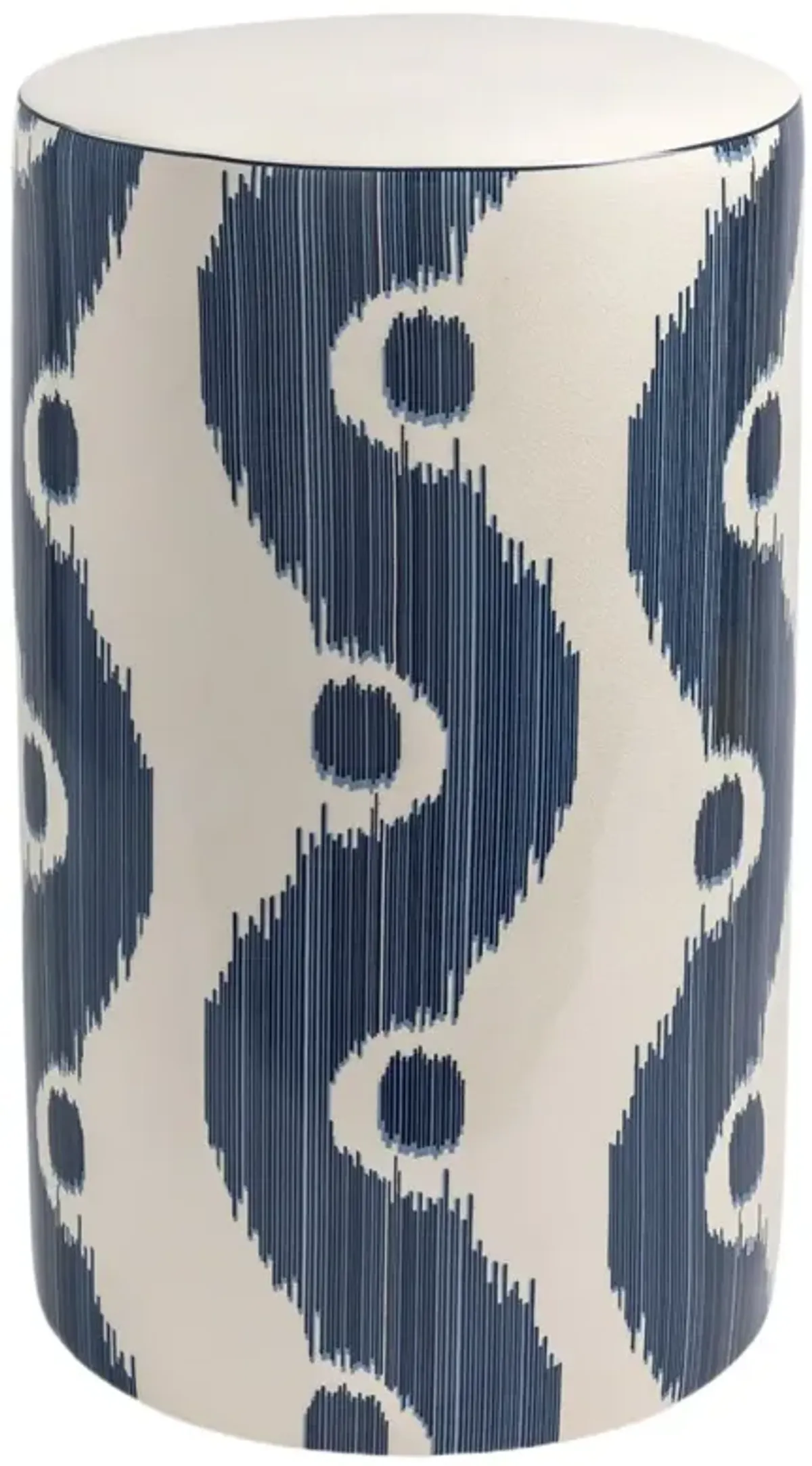 Marrakech Garden Stool, Blue/White