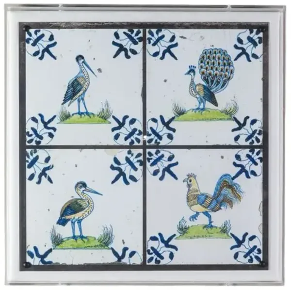 Aviary Tile I Print - 20" x 20" - Port 68 - Blue