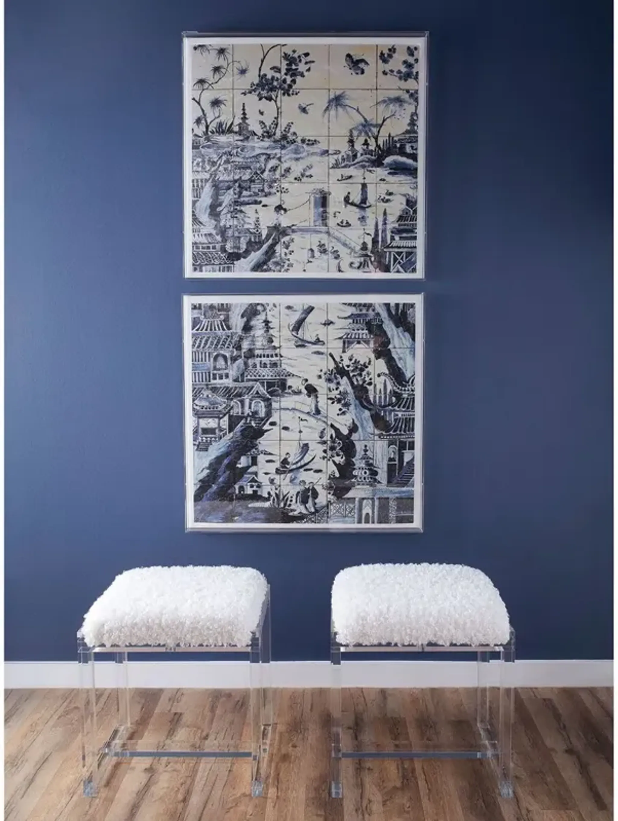 Delft Tile Ii Print Port 68 Blue One Kings Lane | Furniture.com