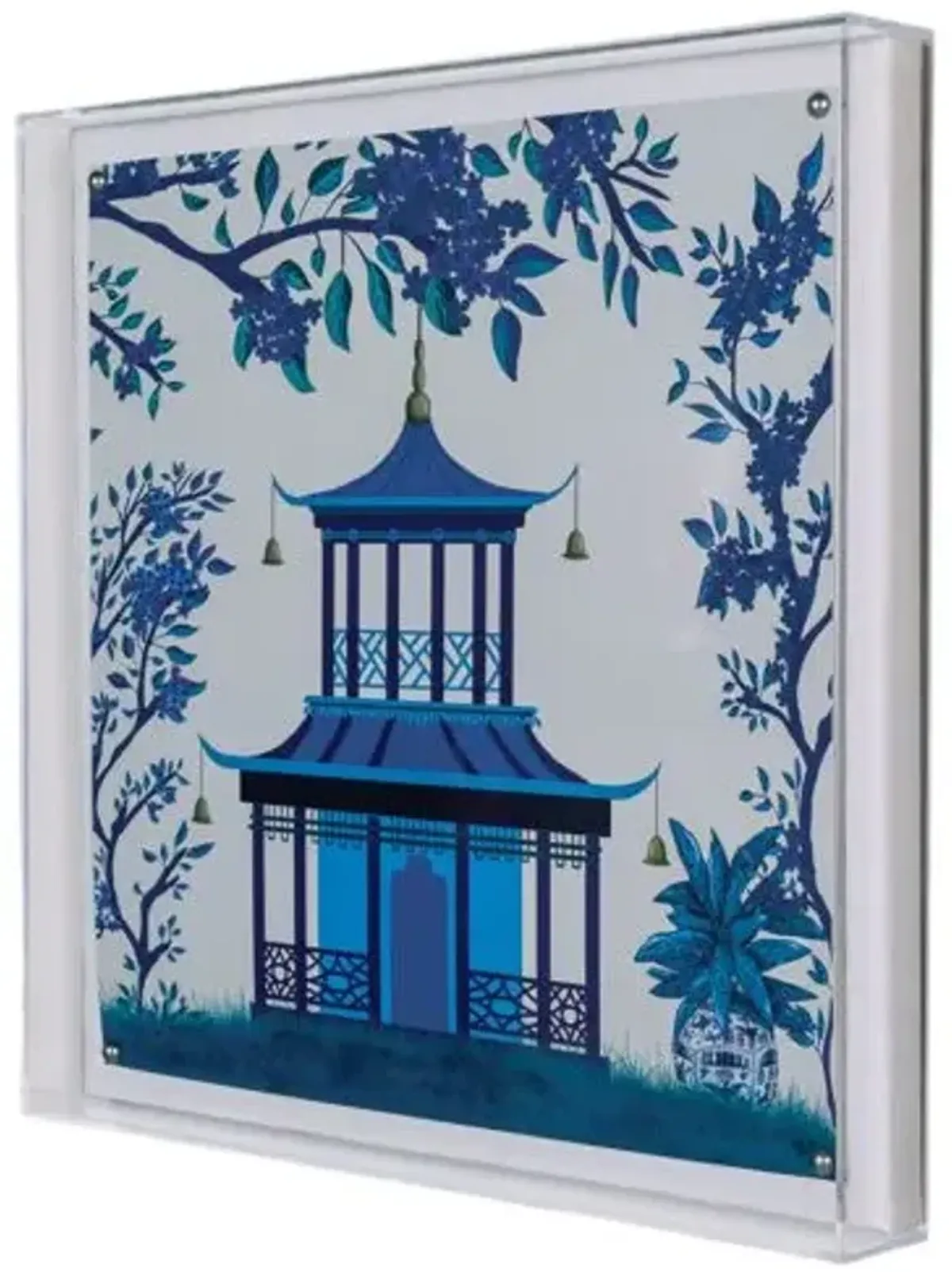 Pagoda I Print - 20" x 20" - Port 68 - Blue