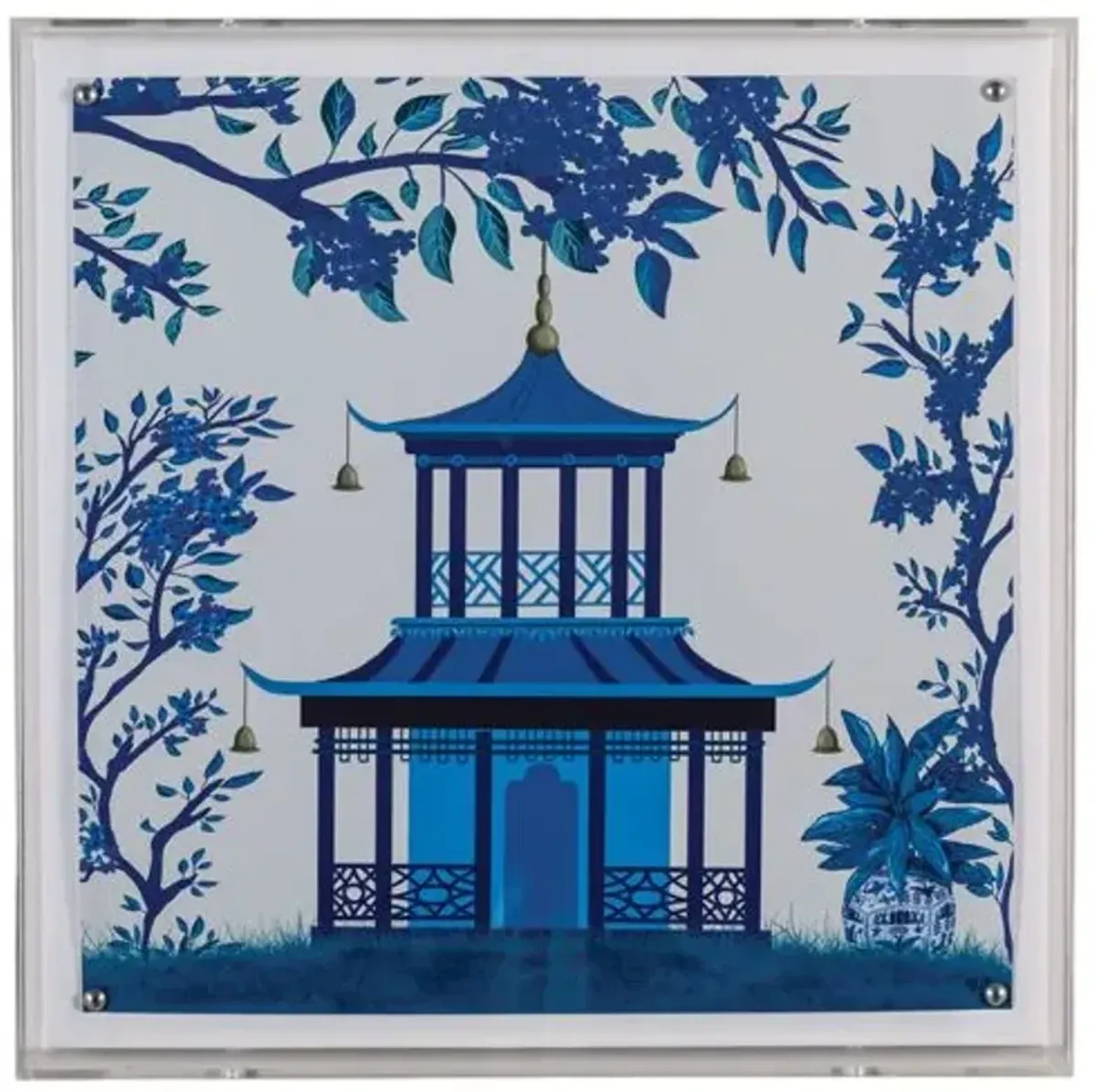Pagoda I Print - 20" x 20" - Port 68 - Blue