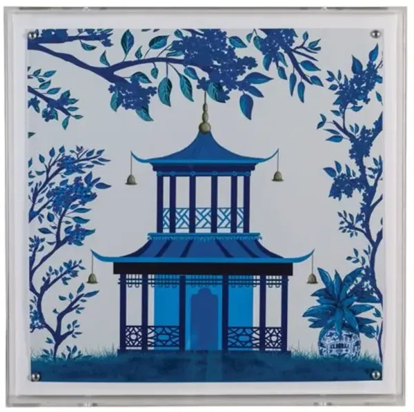Pagoda I Print - 20" x 20" - Port 68 - Blue
