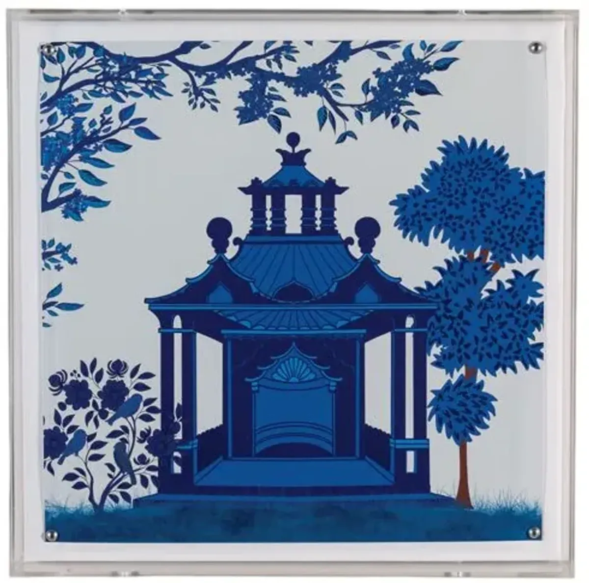 Pagoda II Print - 20" x 20" - Port 68 - Blue