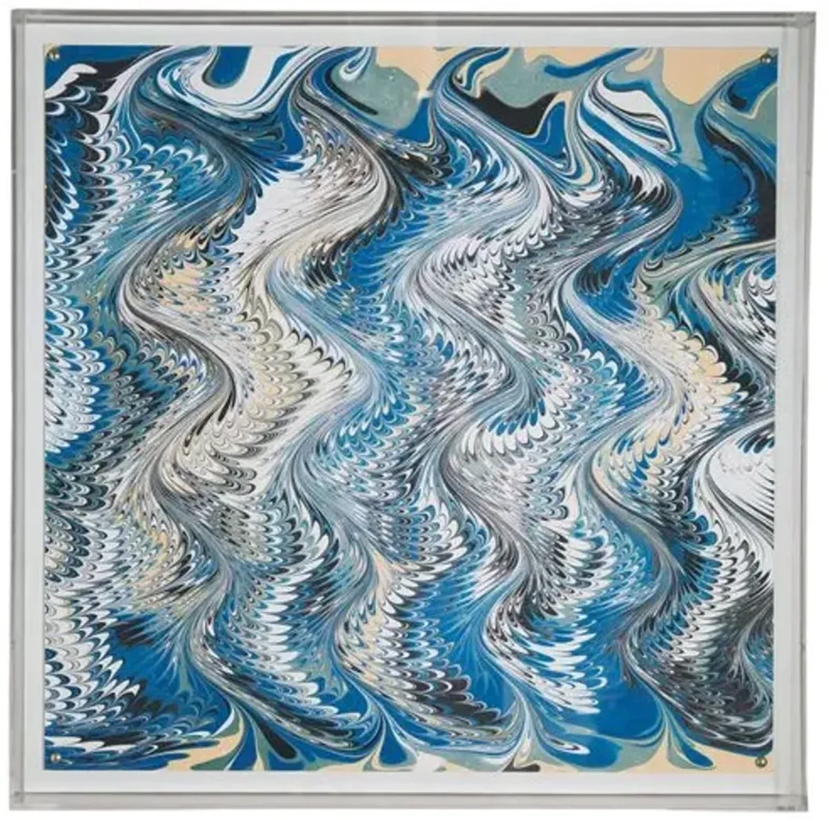 Vintage Florentine Blue Print - 30" x 30" - Port 68