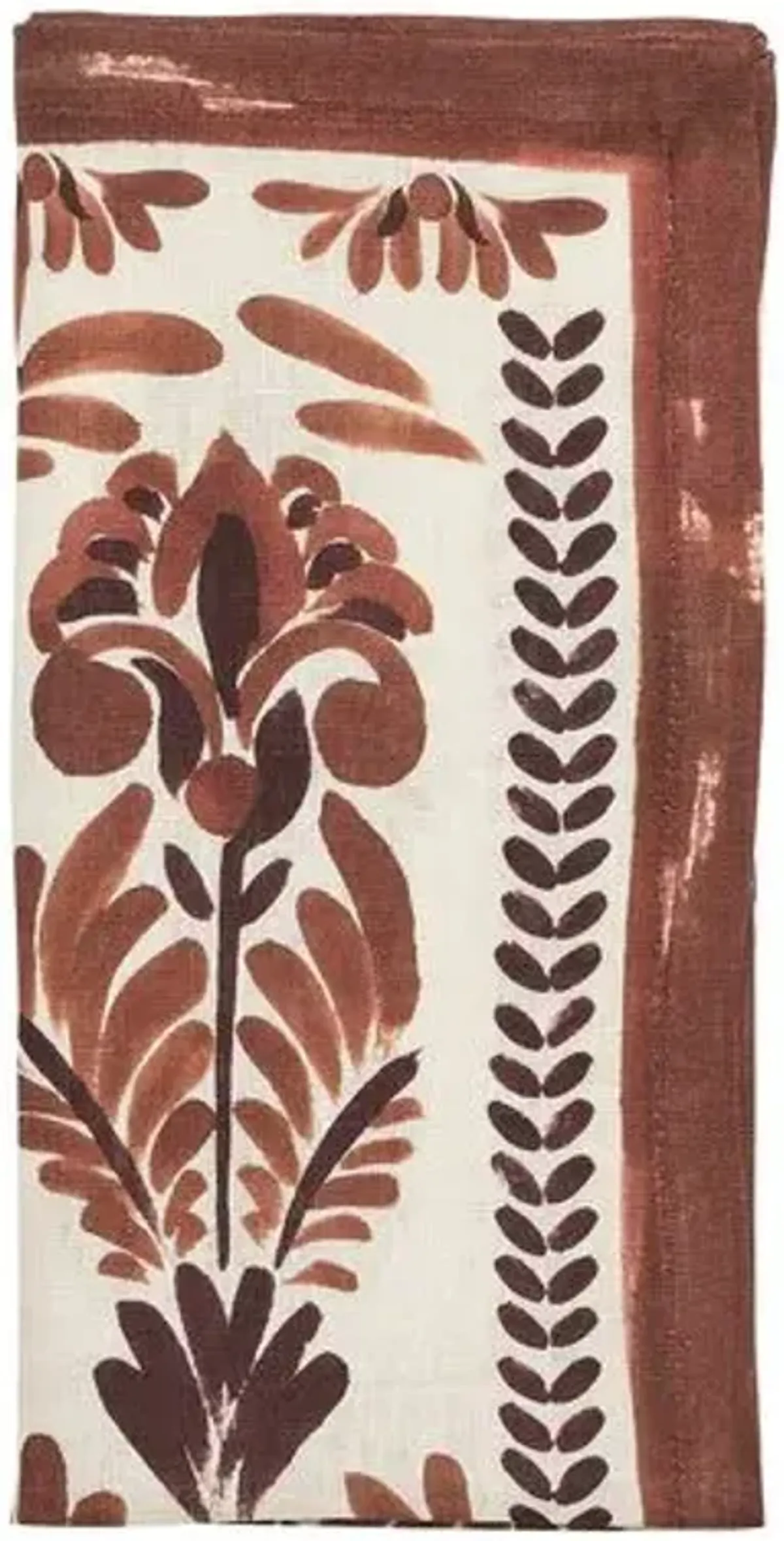Set of 4 Botanica Napkins - Ivory & Brown - Kim Seybert