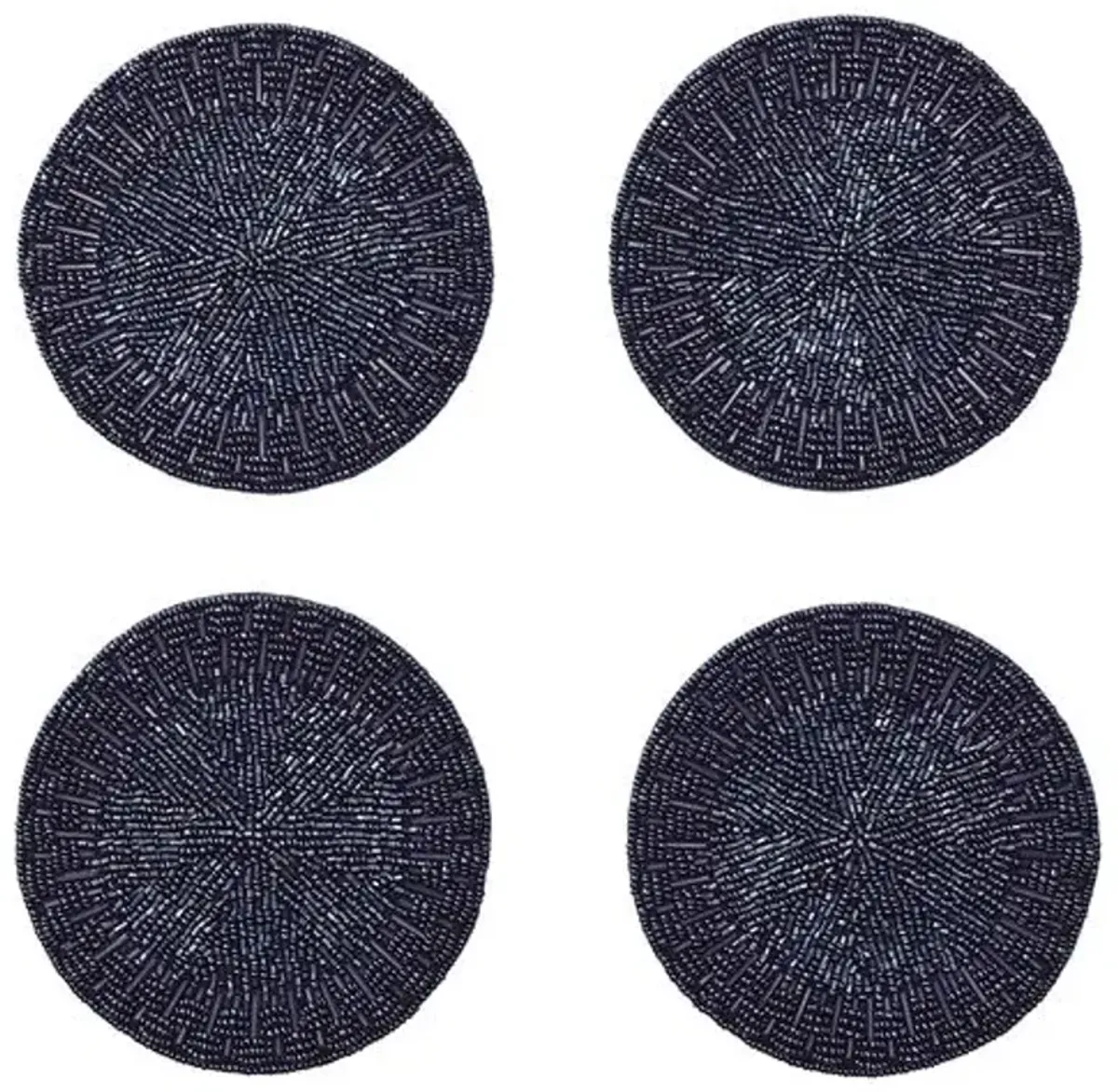 Set of 4 Palisade Coasters - Kim Seybert - Blue