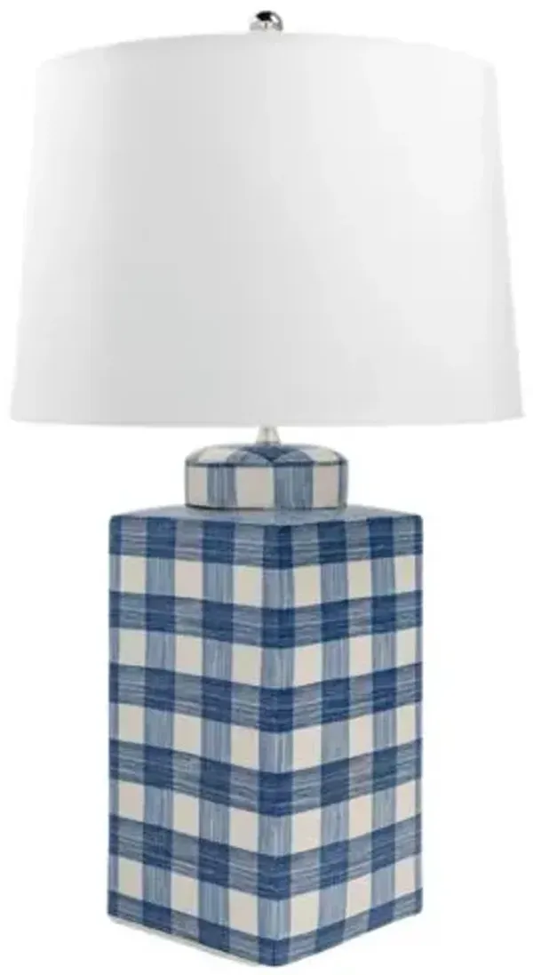Nantucket 29" Table Lamp - Blue/Cream - Port 68