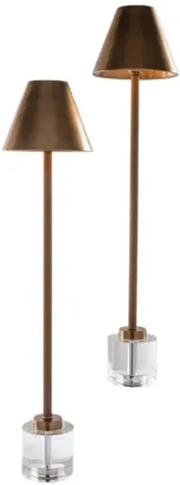 Set of 2 Parliament Crystal Buffet Lamps - Port 68 - Gold