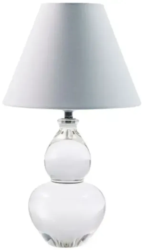 Venice 15" Double Gourd Crystal Mini Lamp - Clear - Port 68