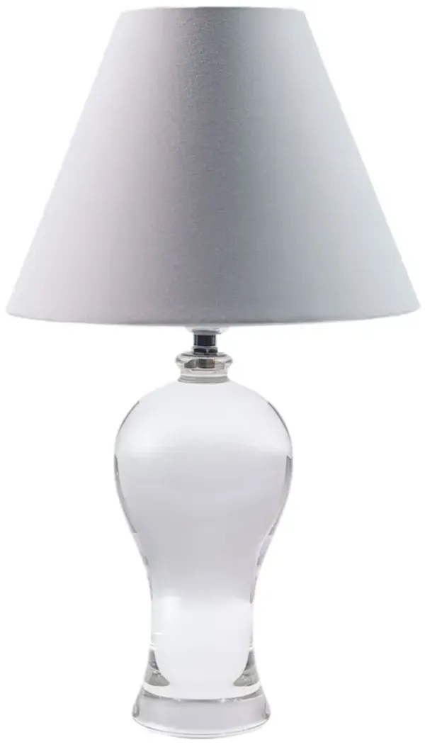 Bari Plum 15" Crystal Mini Lamp - Clear - Port 68
