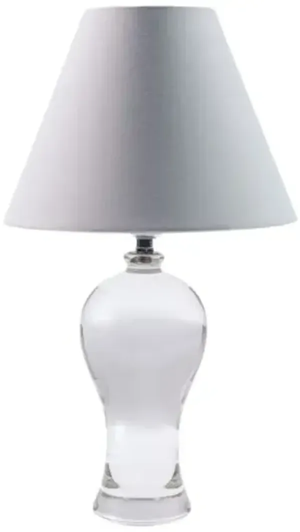 Bari Plum 15" Crystal Mini Lamp - Clear - Port 68