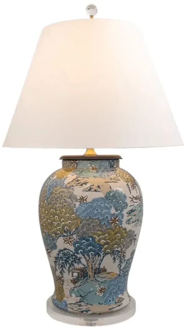 Sea Of Trees 37" Table Lamp - Blue/Yellow - Port 68