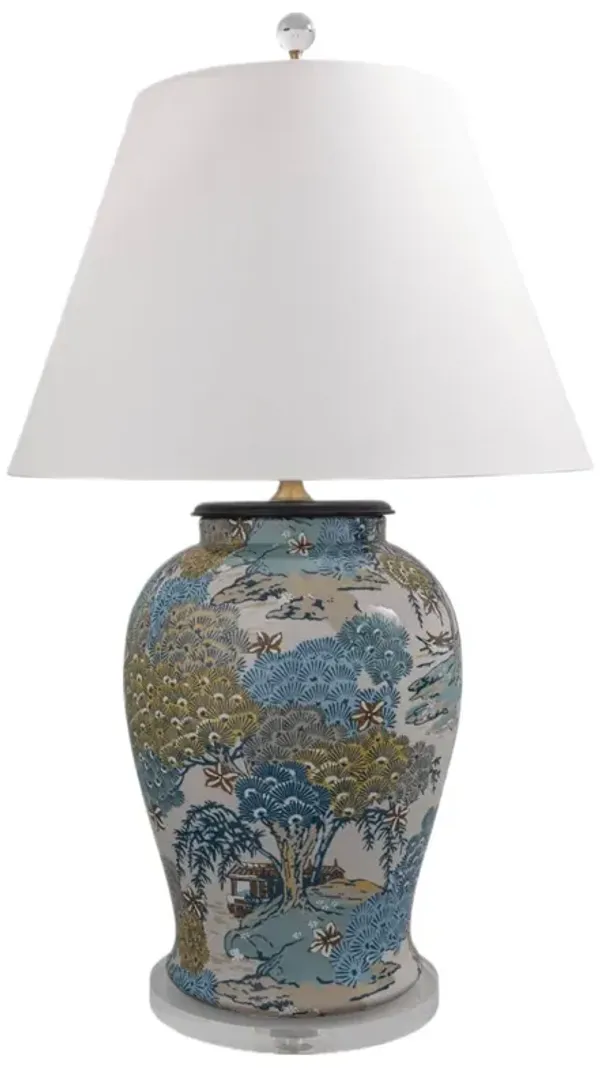 Sea Of Trees 37" Table Lamp - Blue/Yellow - Port 68