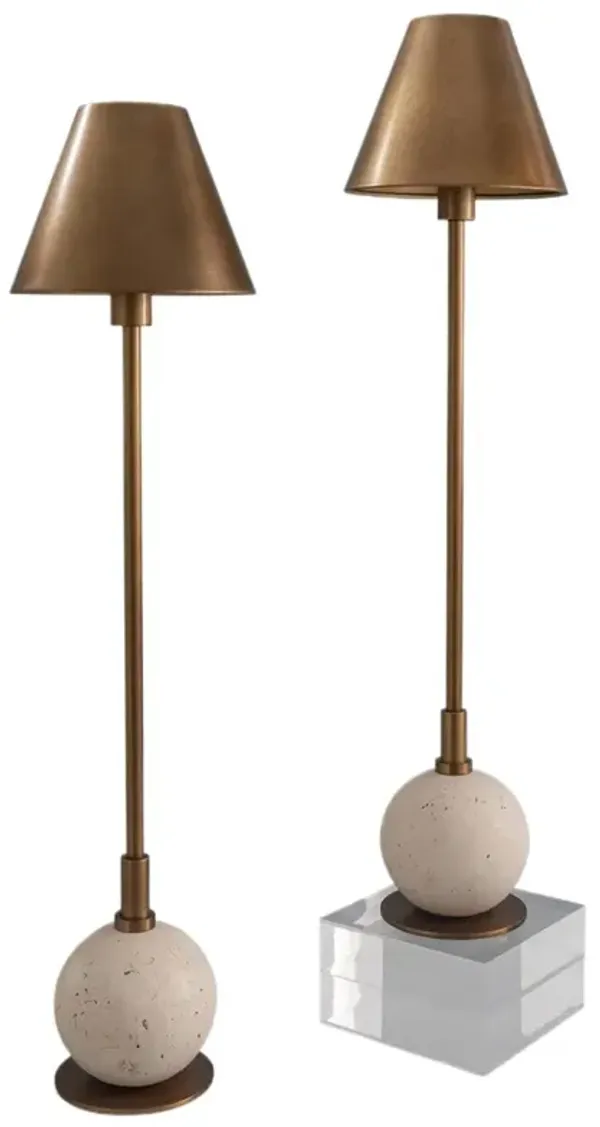 Set of 2 Boston 32" Brass Buffet Lamps - Port 68 - Multi