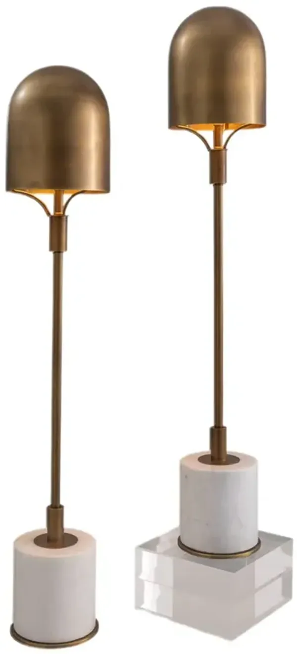 Set of 2 OPPA 32" Marble Buffet Lamps - Port 68 - White