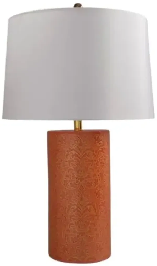 Richmond Damask 31" Table Lamp - Port 68 - Red