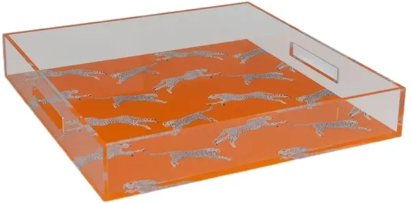 Leaping Cheetah Acrylic Tray