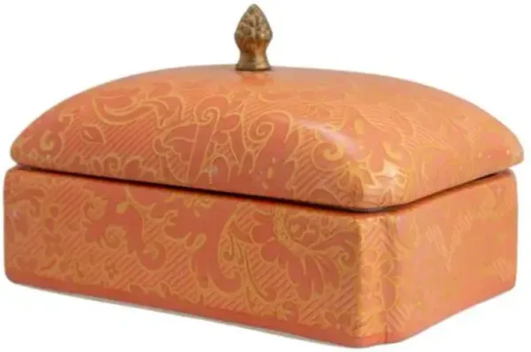 Richmond Damask Box - Coral - Port 68 - Red