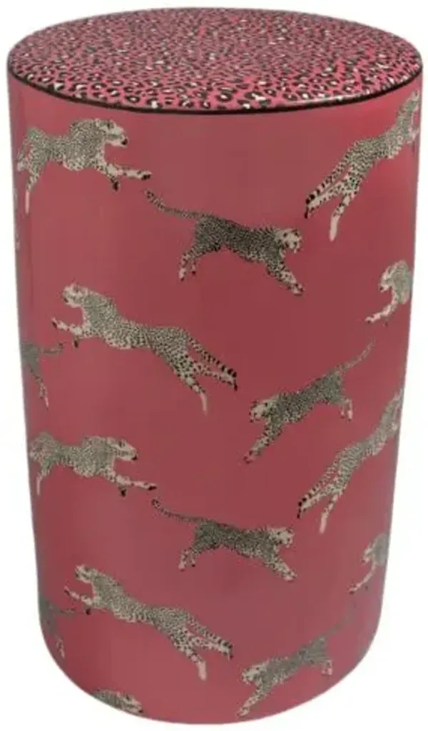 Leaping Cheetah Garden Stool - Port 68