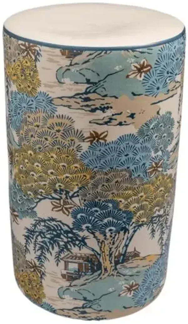 Sea Of Trees Garden Stool - Blue - Port 68