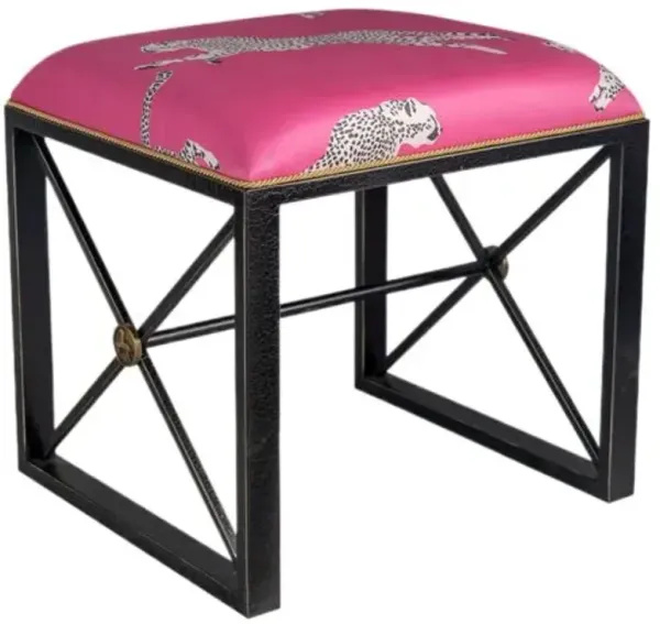 Medallion Single Leaping Cheetah Bench - Port 68 - Pink