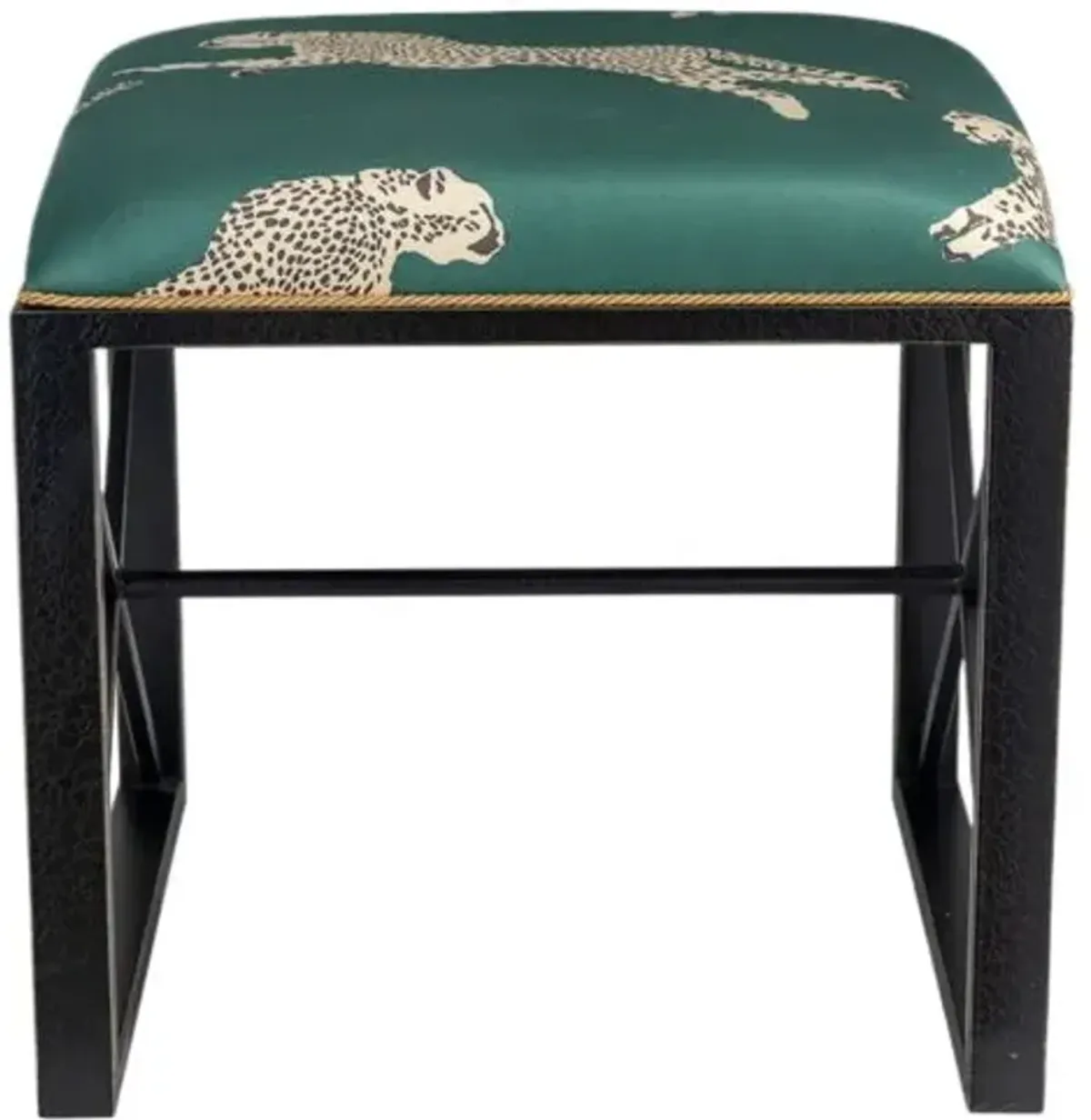 Medallion Single Leaping Cheetah Bench - Port 68 - Green