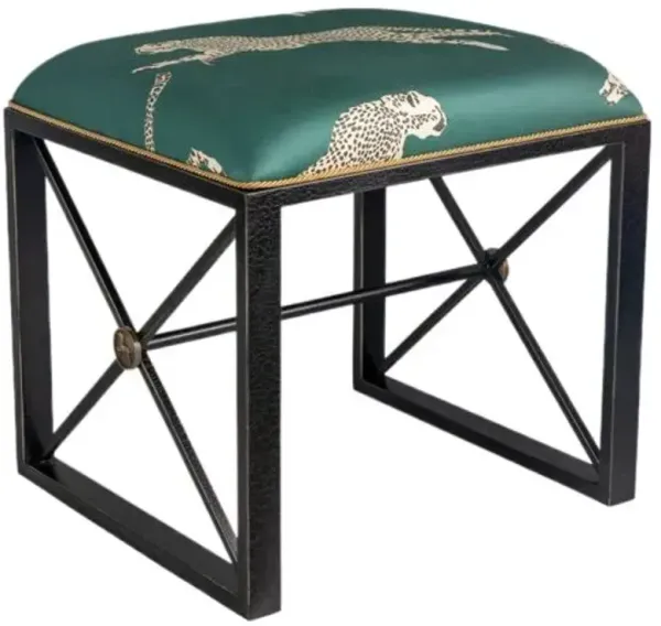 Medallion Single Leaping Cheetah Bench - Port 68 - Green