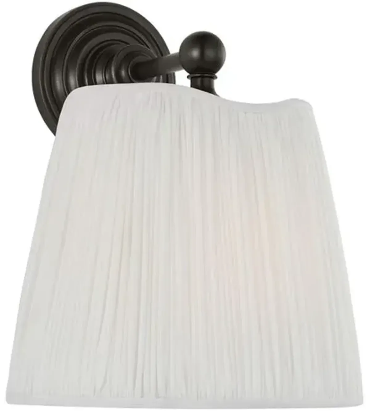 Visual Comfort - Matos 11" Silk Shade Sconce - Brown