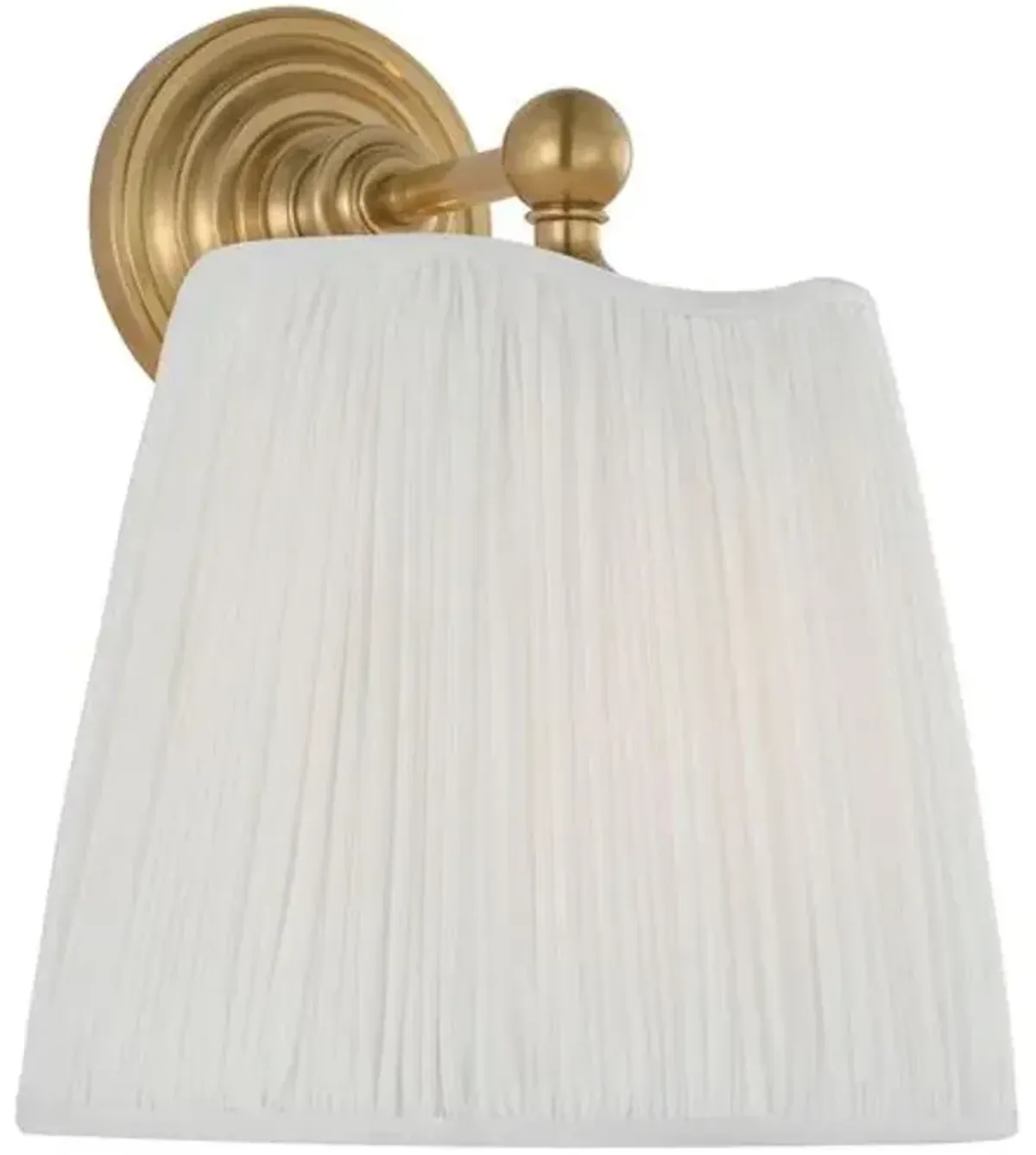 Visual Comfort - Matos 11" Silk Shade Wall Sconce - Gold