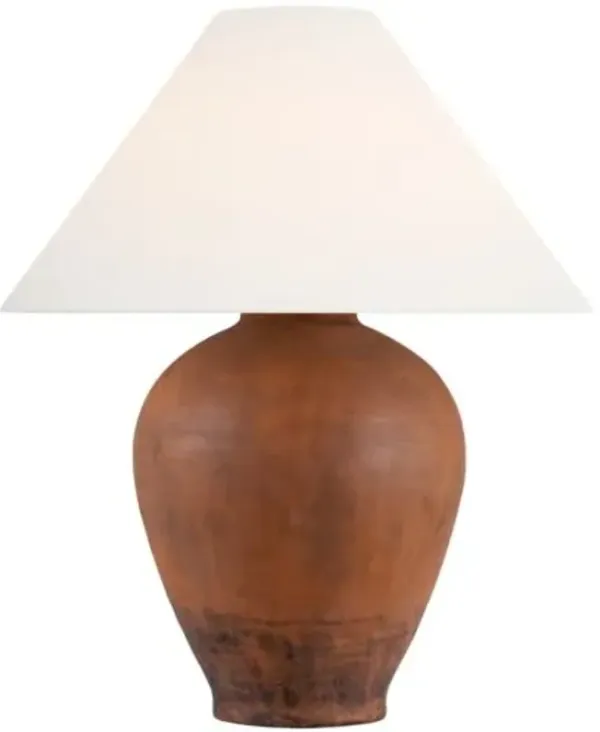 Visual Comfort - Fischer 36" Terracotta Table Lamp - Orange