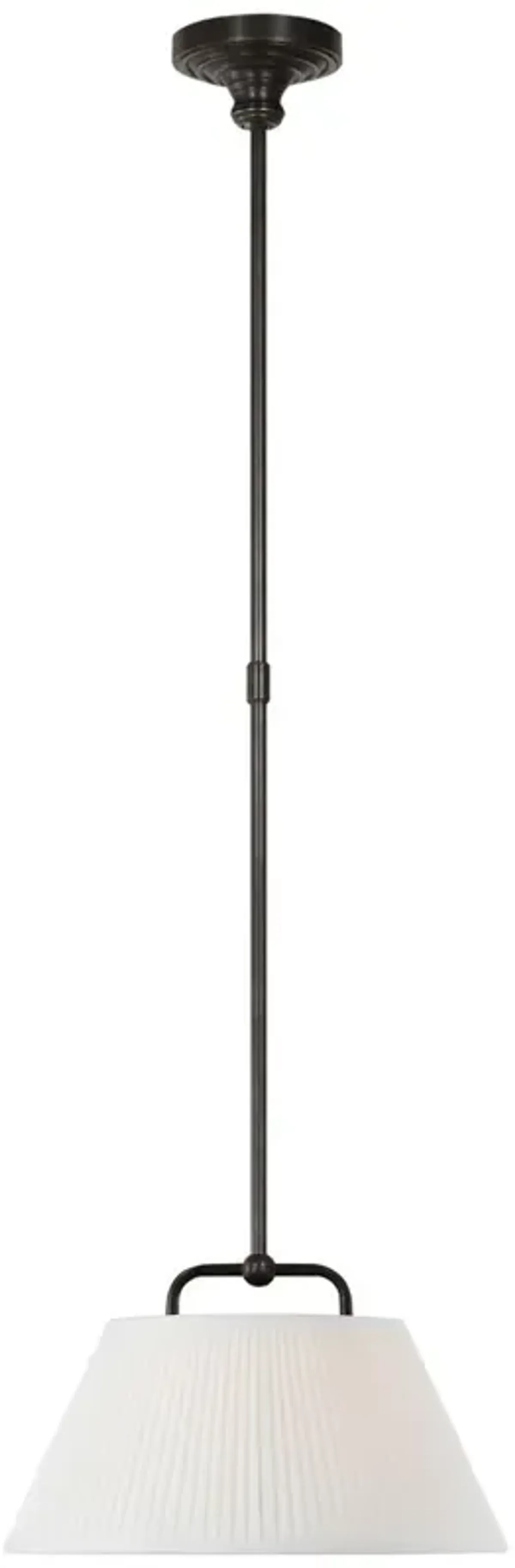 Visual Comfort - Serrato Pleated Silk Hanging Shade - Brown