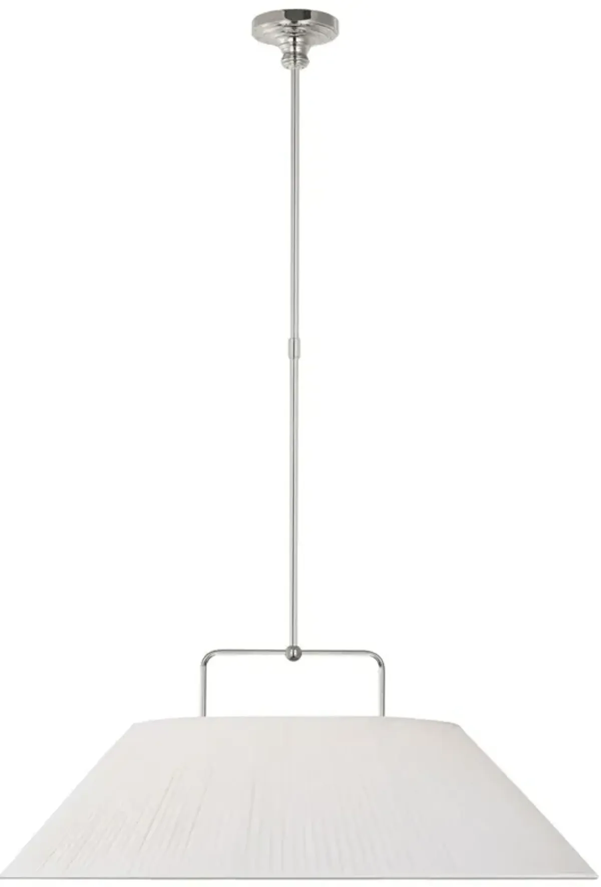 Visual Comfort - Serrato Pleated Silk Hanging Shade - Silver