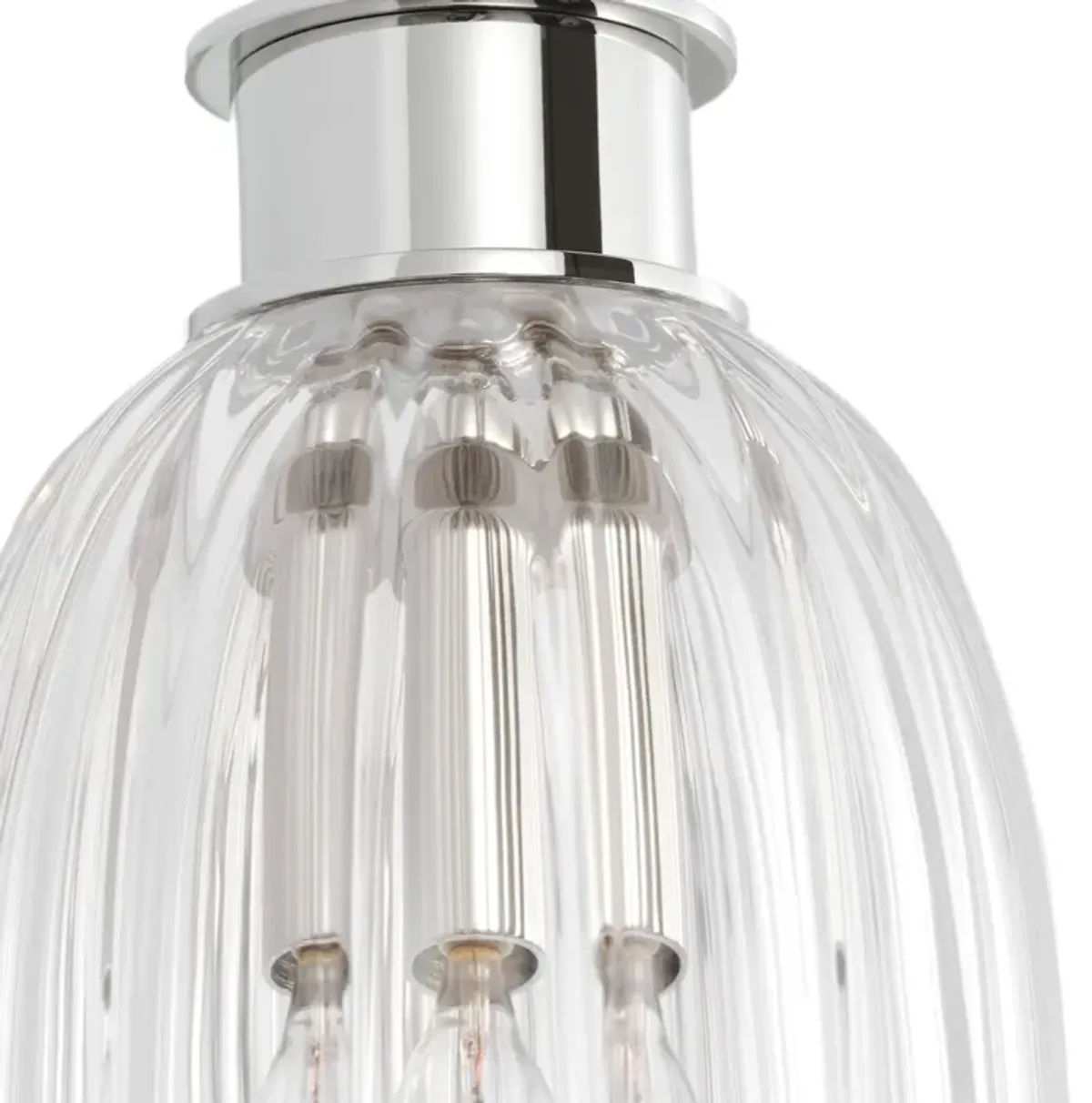 Visual Comfort - Asalea Glass Double Sconce - Silver