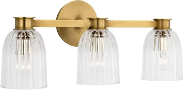 Asalea Glass Triple Vanity Light