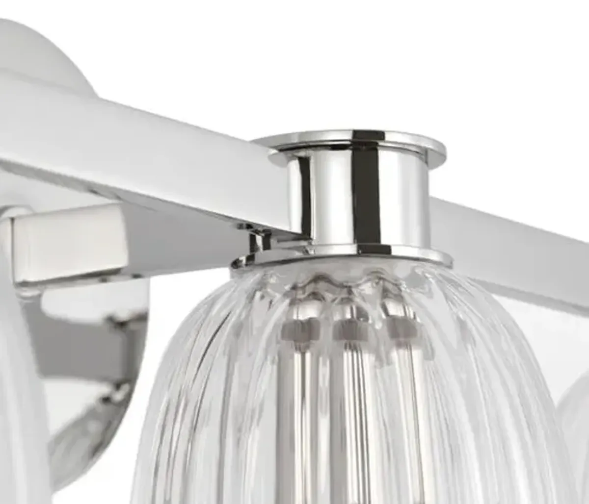 Visual Comfort - Asalea Glass Triple Vanity Light - Silver