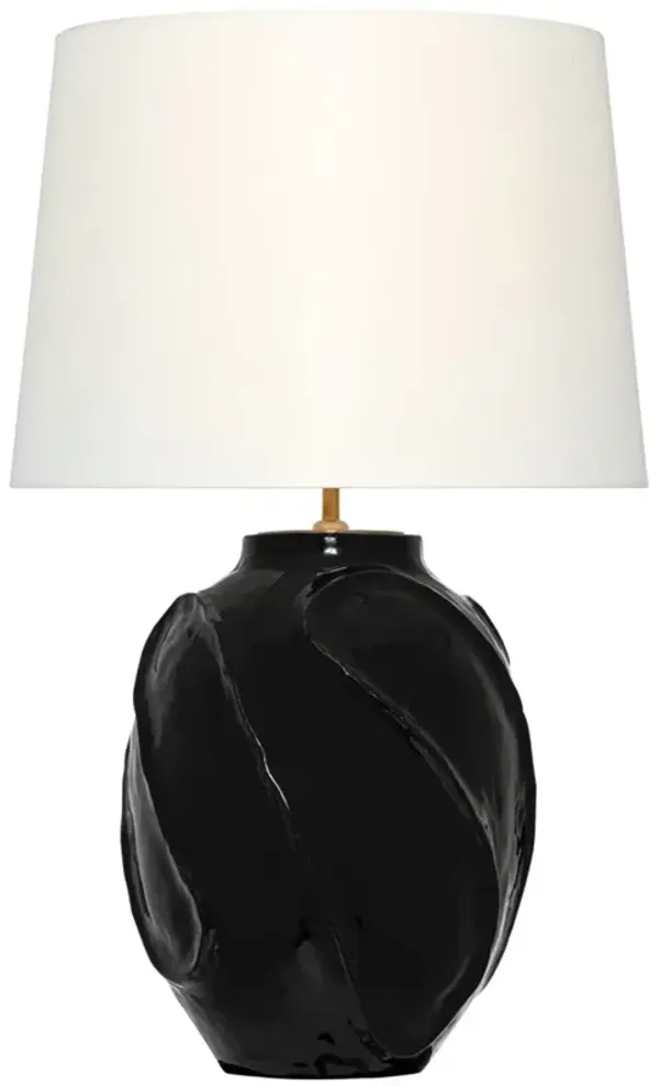 Visual Comfort - Idalia 28" Sculpted Ceramic Table Lamp - Black