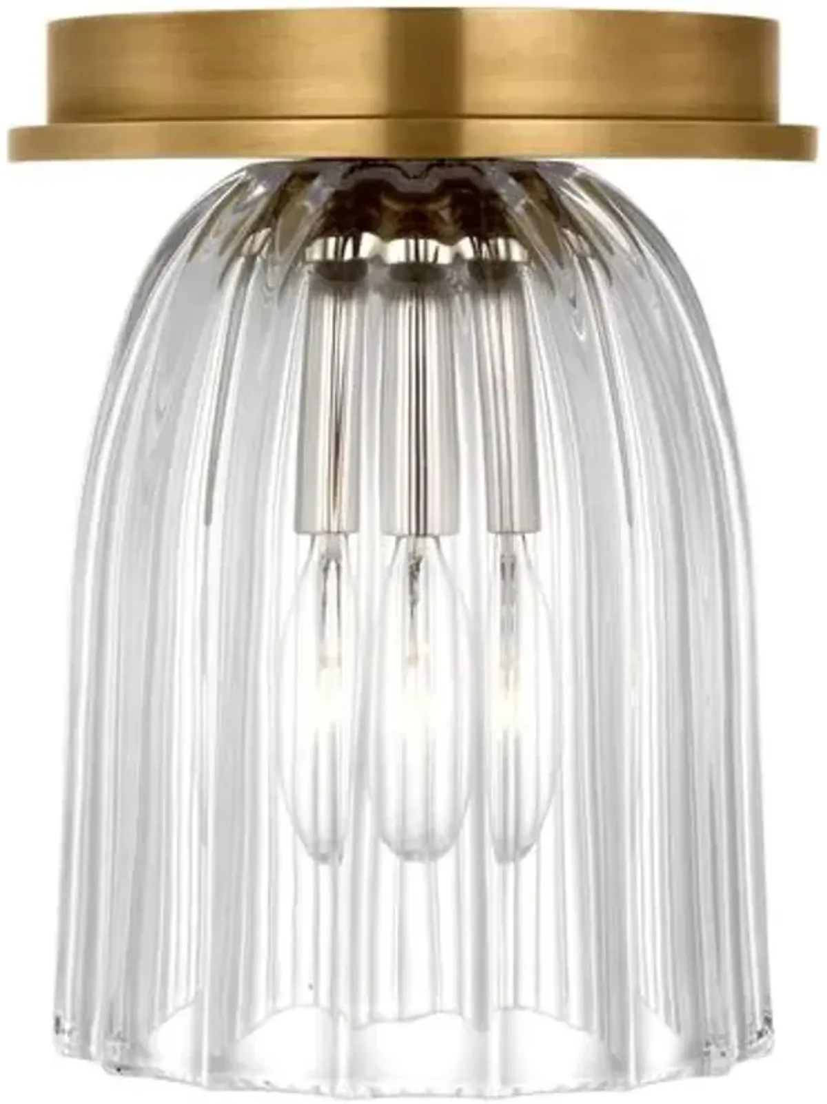 Visual Comfort - Asalea 5" Solitaire Glass Flush Mount - Gold