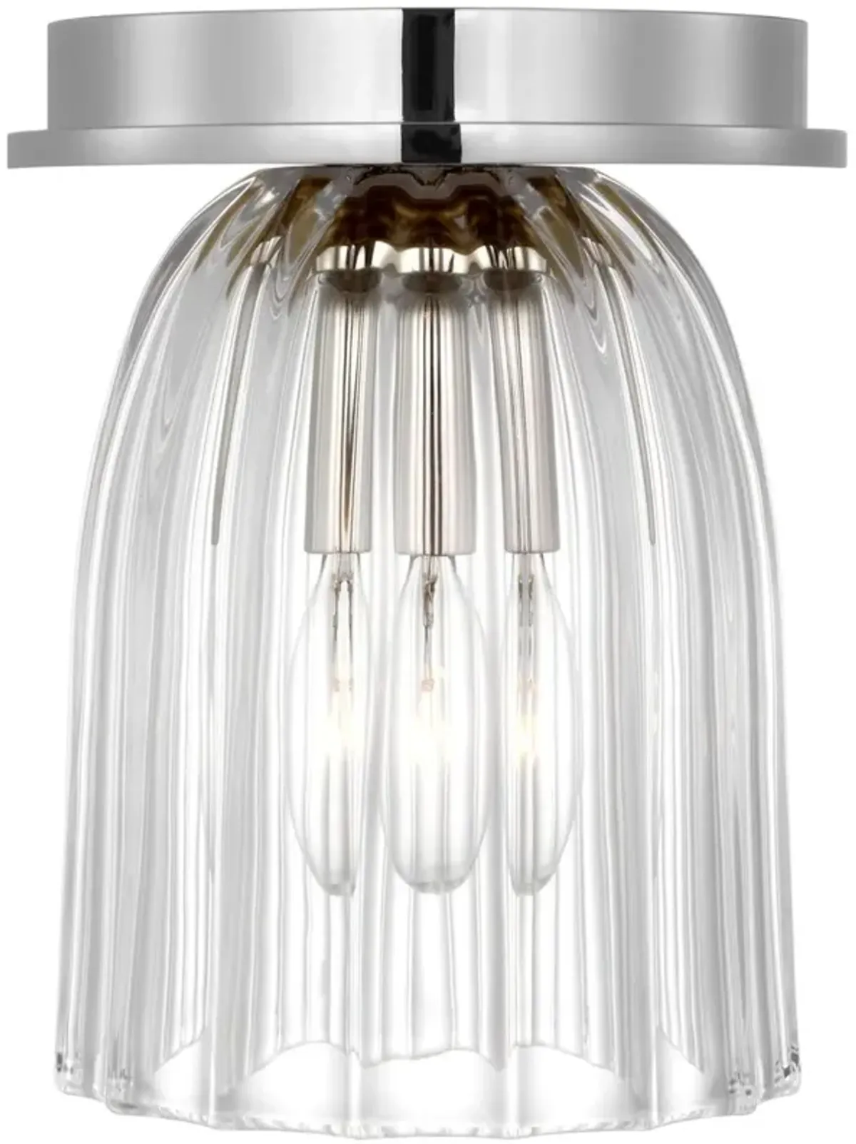 Visual Comfort - Asalea 5" Solitaire Glass Flush Mount - Clear