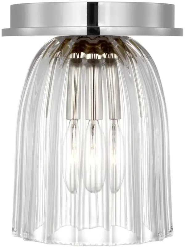 Visual Comfort - Asalea 5" Solitaire Glass Flush Mount - Clear