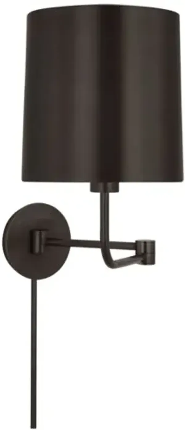 Visual Comfort - Go Lightly Swing Arm Plug-In Wall Light - Brown