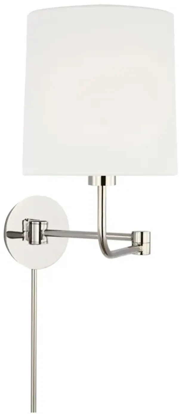 Visual Comfort - Go Lightly Swing Arm Plug-In Wall Light - Silver