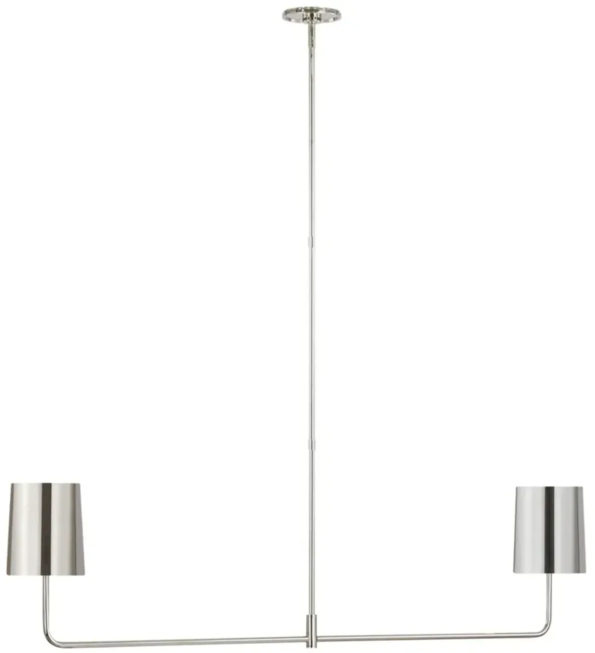 Visual Comfort - Go Lightly 54" 2-Light Linear Chandelier - Silver
