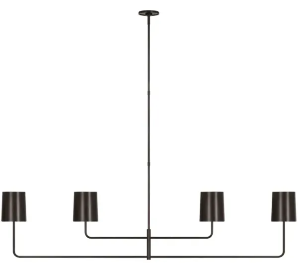 Visual Comfort - Go Lightly 70" 4-Light Linear Chandelier - Brown