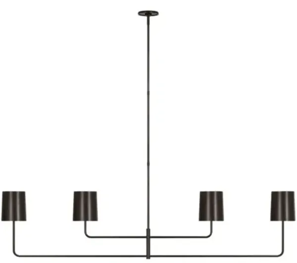 Visual Comfort - Go Lightly 70" 4-Light Linear Chandelier - Brown