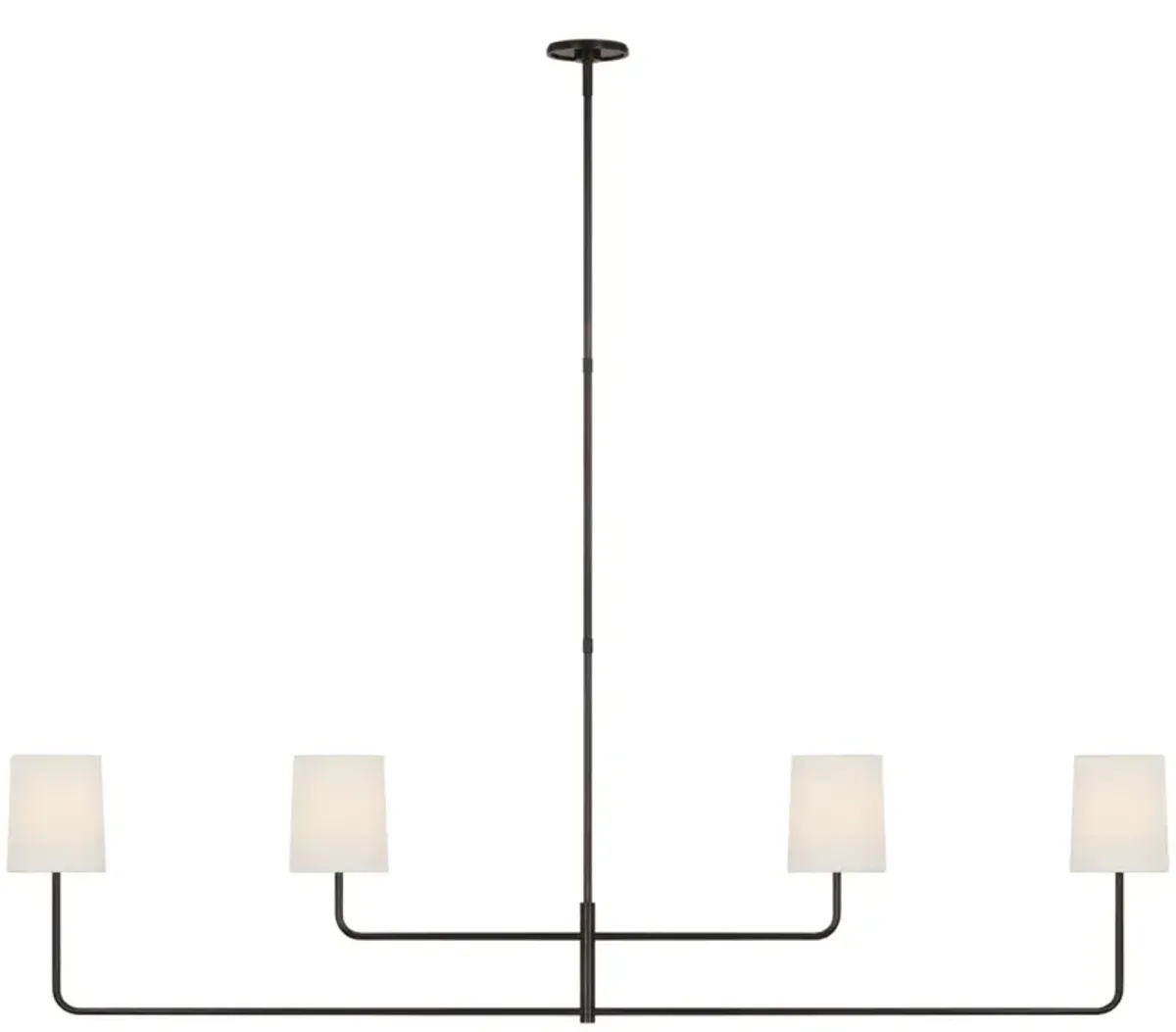 Visual Comfort - Go Lightly 70" 4-Light Linear Chandelier - Brown