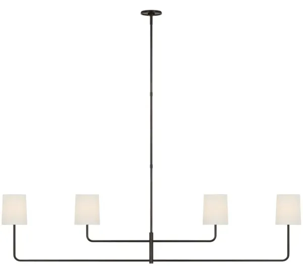 Visual Comfort - Go Lightly 70" 4-Light Linear Chandelier - Brown