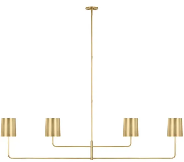 Visual Comfort - Go Lightly 70" 4-Light Linear Chandelier - Gold